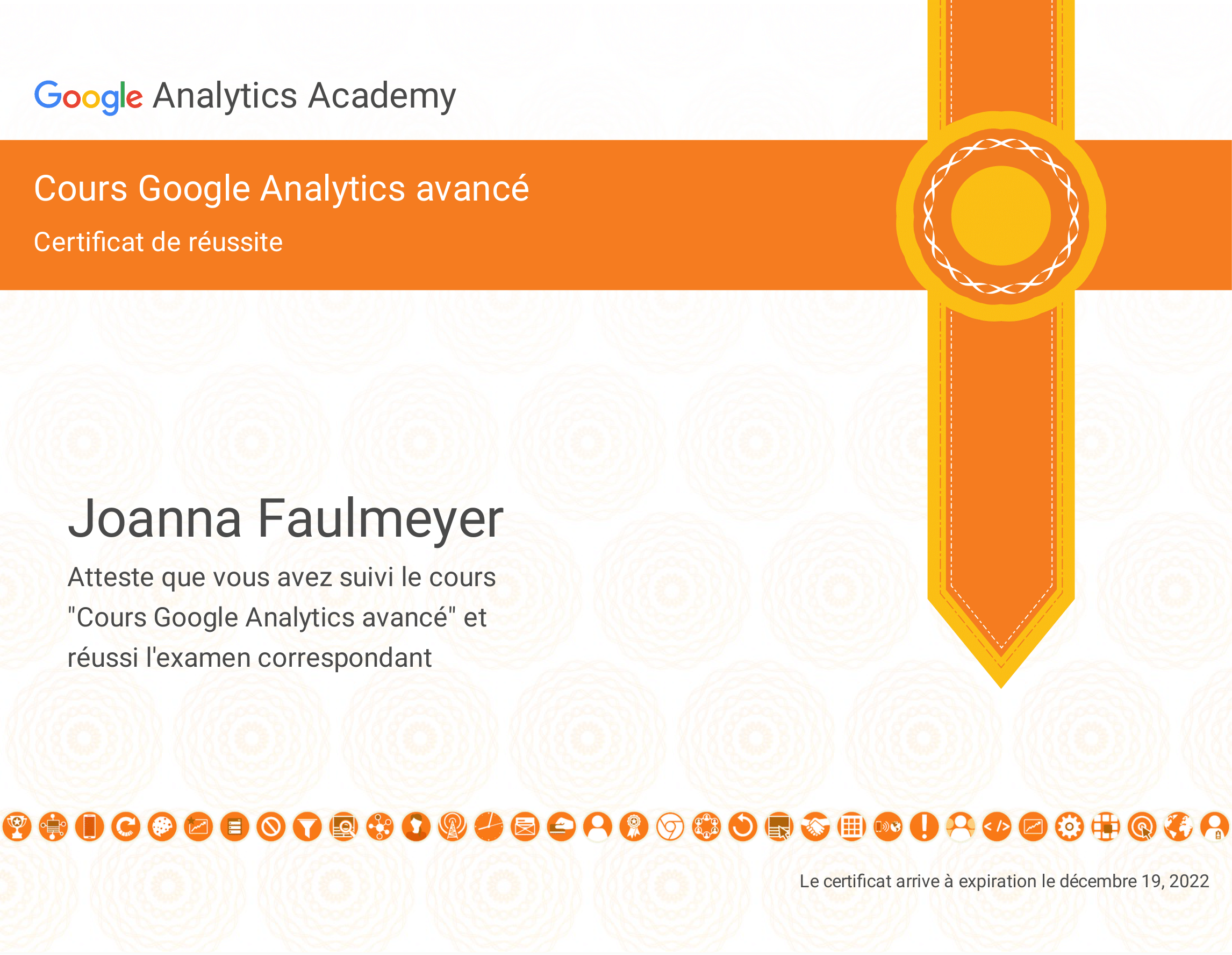 Google Analytics - Cours Niveau Avancé